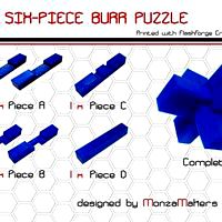 SIX-PIECE  BURR PUZZLE