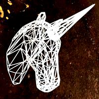 Wire Unicorn Head Statue