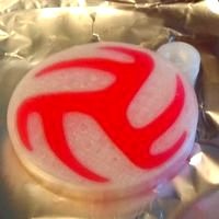 TEST resin volleyball keychain