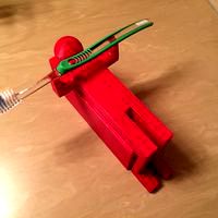 Bench Press Toothbrush Holder
