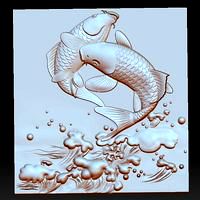 two jumping fish