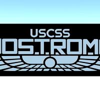 Nostromo logo luggage tag