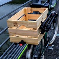 Holder for bicycle rear lights Wooden box Ikea