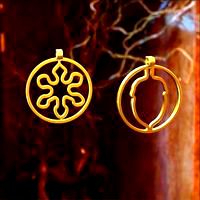 Christmas snowflake and acorn suspension