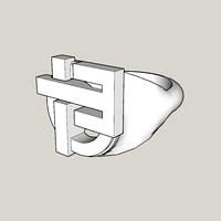 Indochine signet ring 13 albums model 2 hollow