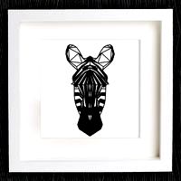 Customizable Origami Zebra Head