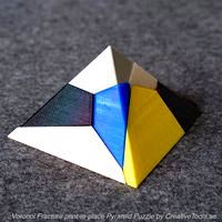Voronoi Fracture Print-in-Place Pyramid Puzzle