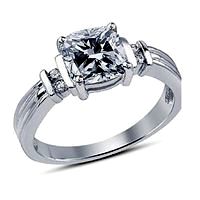 Jewelry 3D CAD Model Womens Engagement Ring