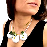 Demi-Sphere flowerpot necklace