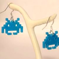 Earrings space invaders