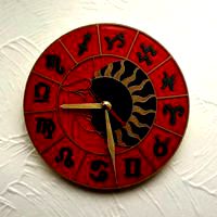 Wall Clock Zodiac Circle