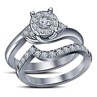 3D Jewelry CAD File For Wedding Bridal Ring Set