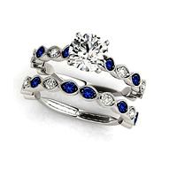 3D Jewelry CAD File Wedding Bridal Ring Set