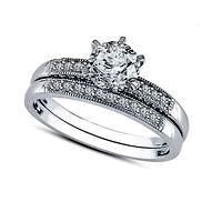 3D Jewelry CAD File Wedding Bridal Ring Set