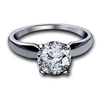 3D CAD Model For Solitaire Engagement Ring