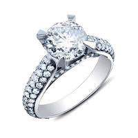 Free !! Jewelry 3D CAD Model Of Solitaire With Accents Ring