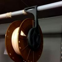 Overhead Spool Holder For Closet Rod