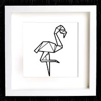 Customizable Origami Flamingo