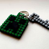 Minecraft Creeper Keychain (single extruder)