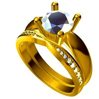 3D Jewelry CAD File Wedding Bridal Ring Set