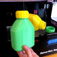 3D printable bottle and screw cap