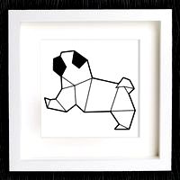 Customizable Origami Baby Pug