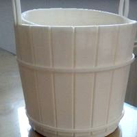 flower pot - imitation wooden barrel