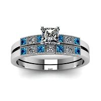 Jewelry 3D CAD Model For Wedding Bridal Ring Set