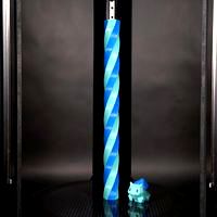 Dual extruder shot glass 7 sides long twisted