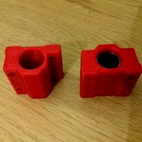 Bearing blocks for standard 8mm linear bearings (Wanhao duplicator i3).