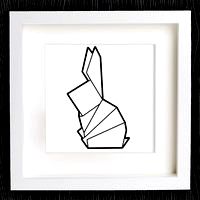 Customizable Origami Sitting Bunny