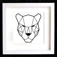 Customizable Origami Panther Head