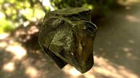 Old tree stump low poly 3d model