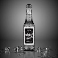 Soda bottle with drops