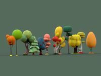 Low Poly tree collection