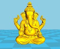 GANESHA SILVER CAST MODEL | 3D