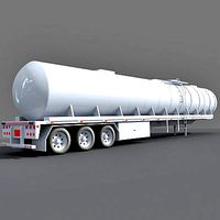 Detailed White Tanker Trailer 07