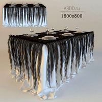 drapery standing buffet table