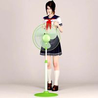 Natsumi schoolgirl pose 09
