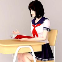 Mariko schoolgirl pose 04