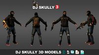 Dj Skully 3D Models Low Poly
