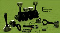 Pistons crankshaft set