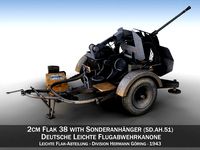 2cm Flak 38 with SD AH 51 - Trailer - DHG