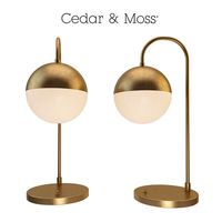 Table lamp cedar moss