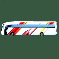 White striped Bus 01