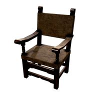 Low Poly PBR Ornate Chair