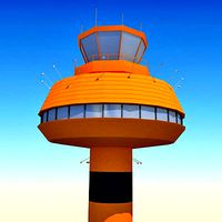 Orange Control Tower Building