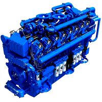 Blue V12 Diesel Engine