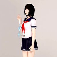 Mariko schoolgirl pose 05
