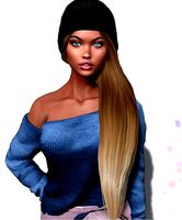 Female hair style rigged 3D model